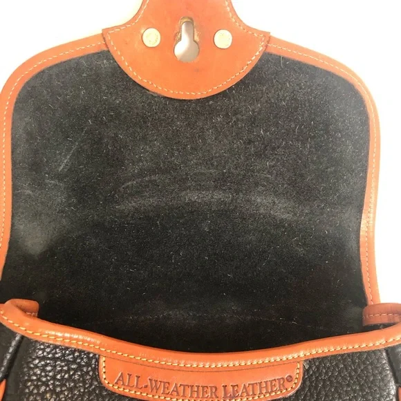Vtg DOONEY & BOURKE All Weather Black Leather Crossbody Purse - Picture 13 of 15